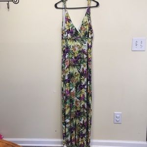 jungle print maxi dress